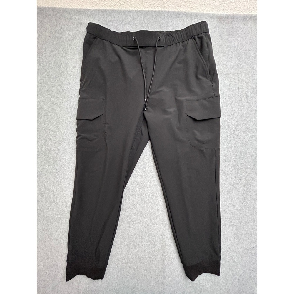 Goodfellow & Co Mens Cargo Jogger Pants Charcoal Gray Elastic Waist Size L